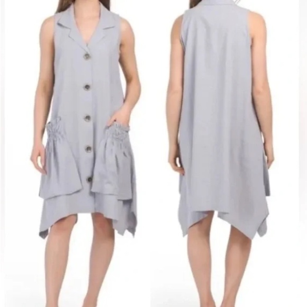 For Cynthia Light Gray Sleeveless Dress size medium